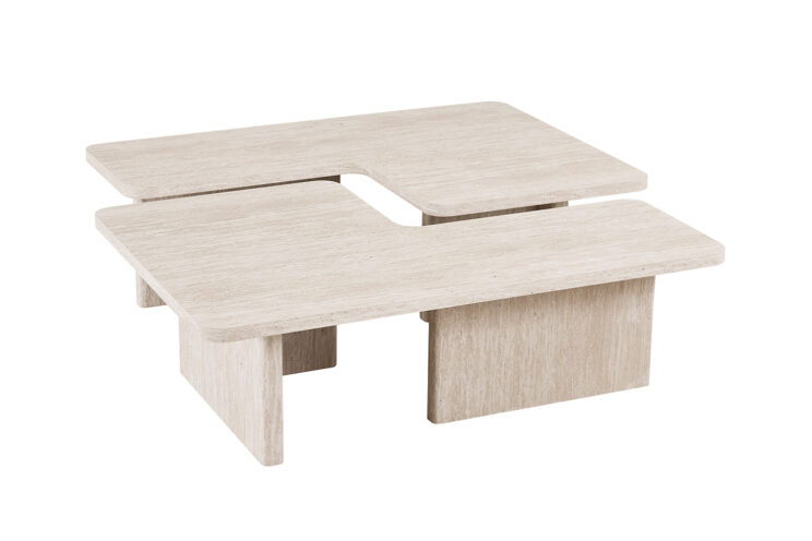 Table basse 'Arallo' décor travertin beige - Image 5