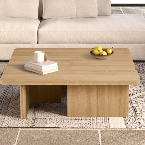 Table basse 'Arallo' décor chêne naturel