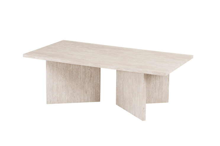 Table basse 'Litar' décor travertin beige - Image 4