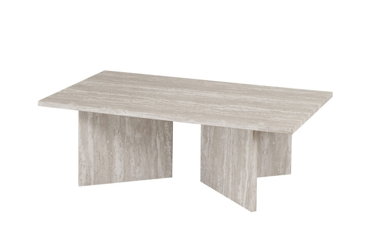 Table basse 'Litar' décor travertin gris - Image 4