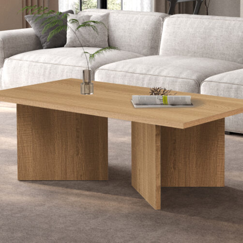 Table basse 'Litar' décor chêne naturel