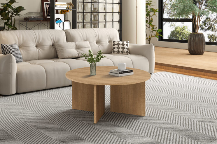 Table basse 'Drasir' décor chêne naturel - Image 2