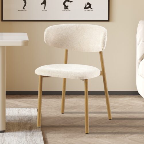 Chaise effet bois et tissu "Coco"