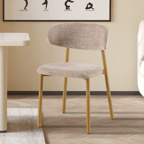 Chaise effet bois et tissu "Coco"