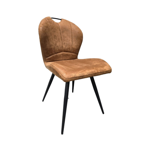 Chaise en microfibre 'Valencia' cognac