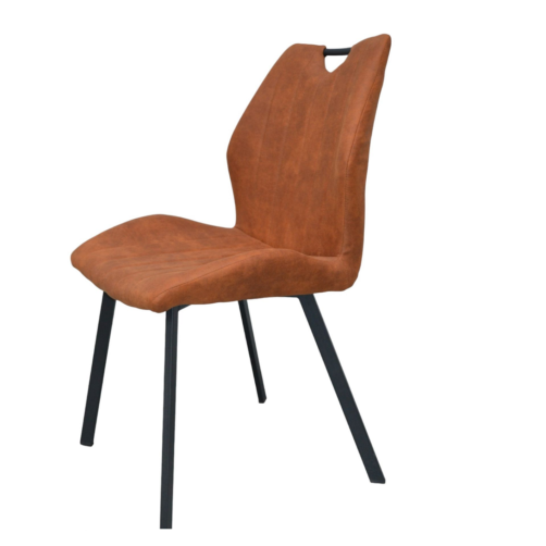 Chaise en microfibre 'Sabatera' cognac