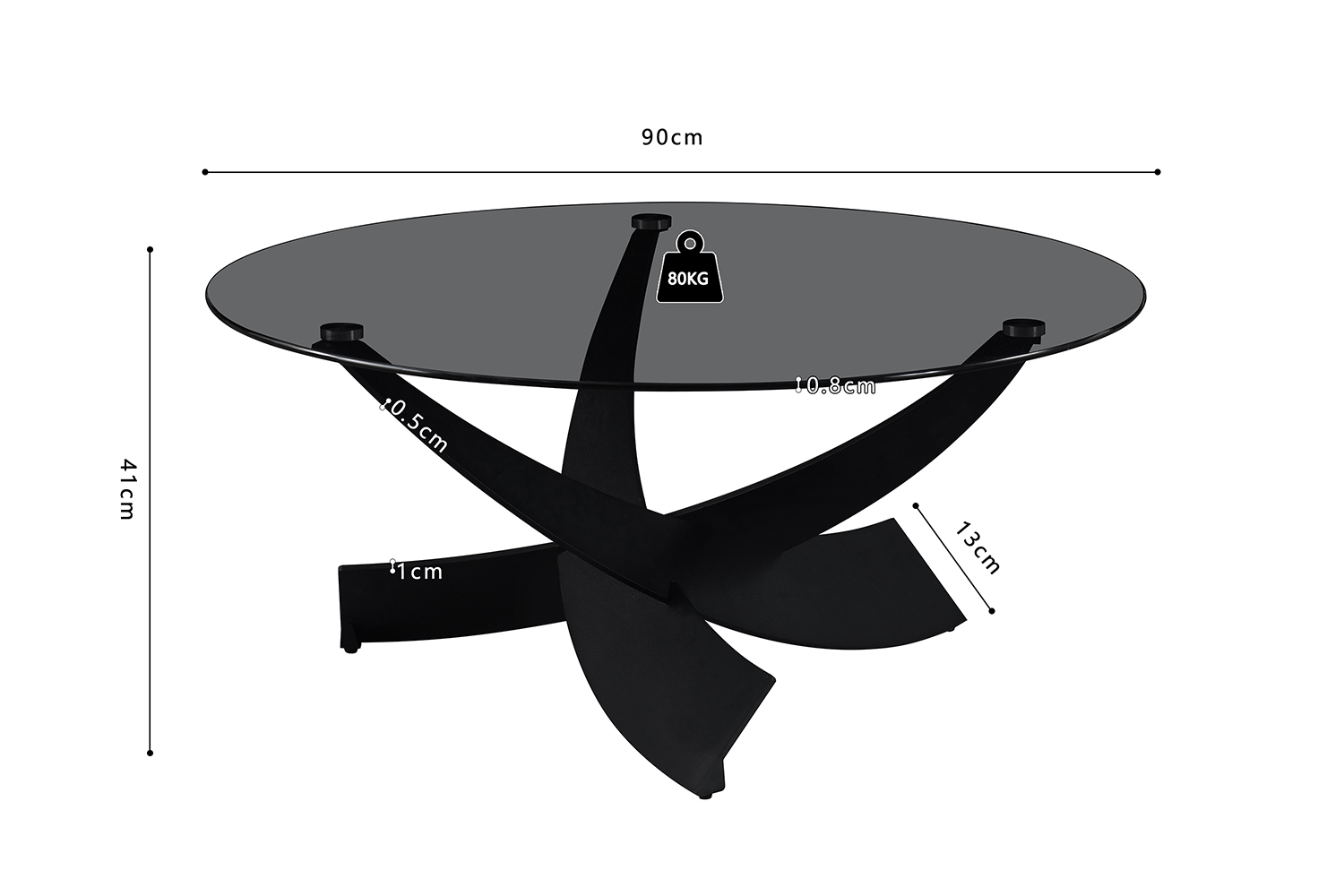Table basse "Weston" ronde en verre - Image 10