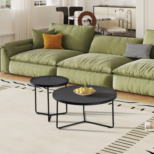 Table basse "Mélia" ronde en verre