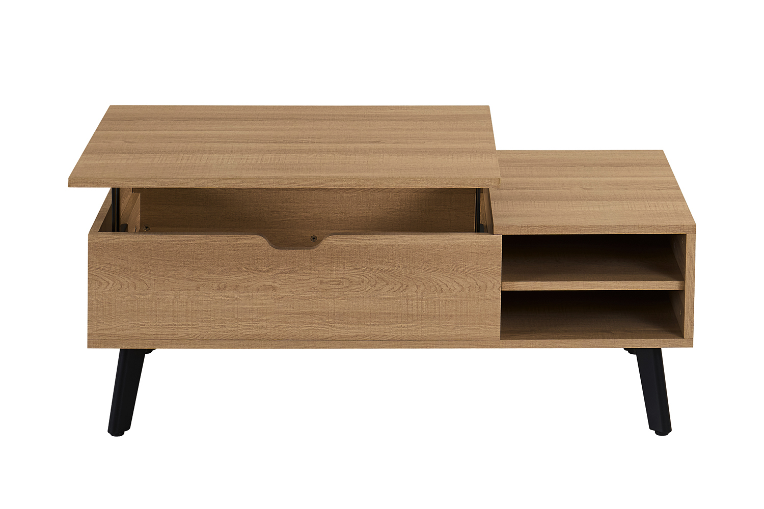 Table basse "Justine" plateau relevable décor chêne naturel - Image 8