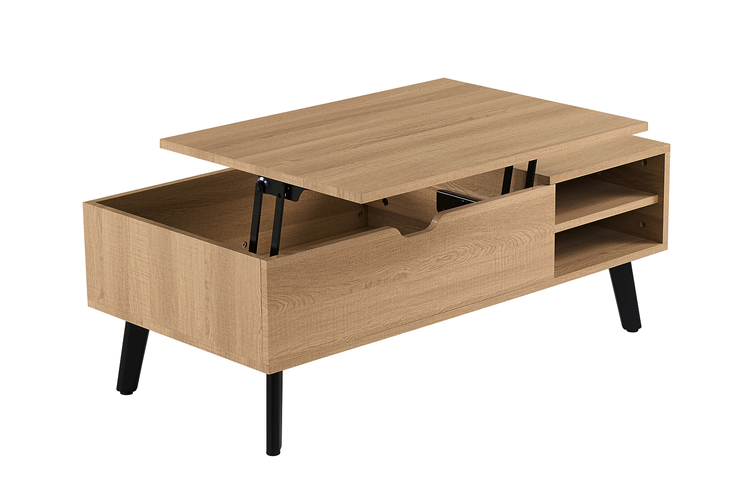 Table basse "Justine" plateau relevable décor chêne naturel - Image 9