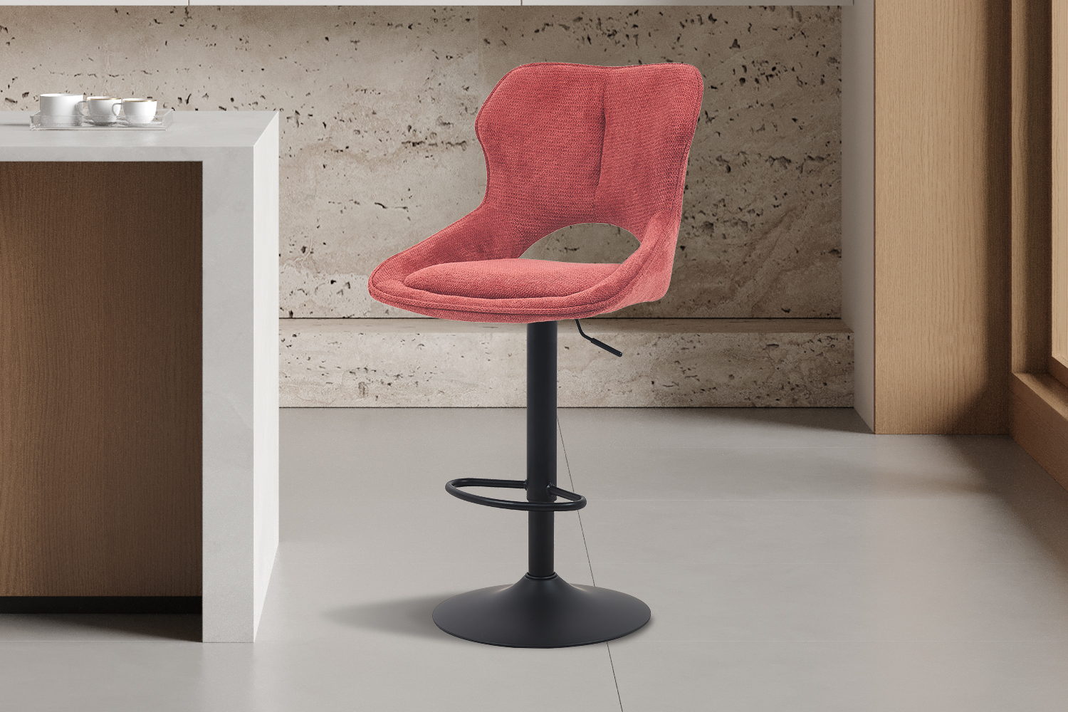 Chaise de bar en tissu "Mori"