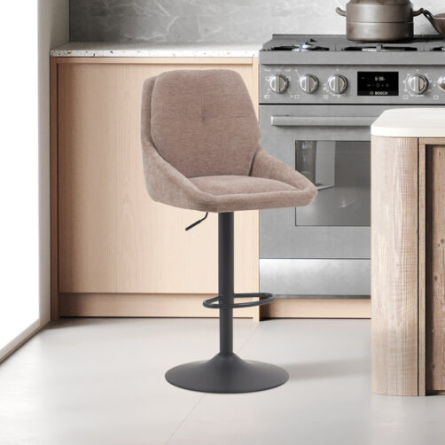 Chaise de bar pivotant en tissu "Sabine"