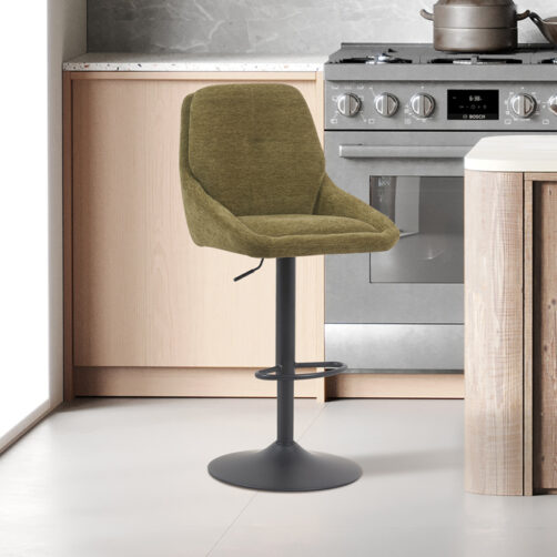 Chaise de bar pivotant en tissu "Sabine"