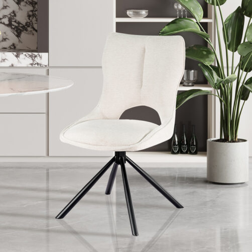 Chaise pivotante en tissu "Mori"