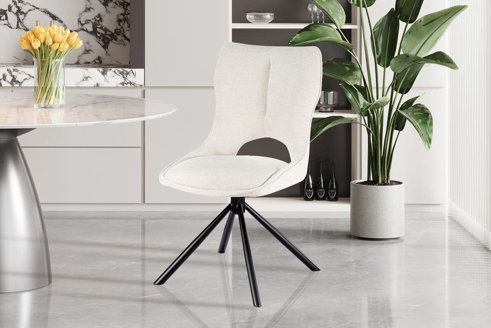 Chaise pivotante en tissu "Mori"