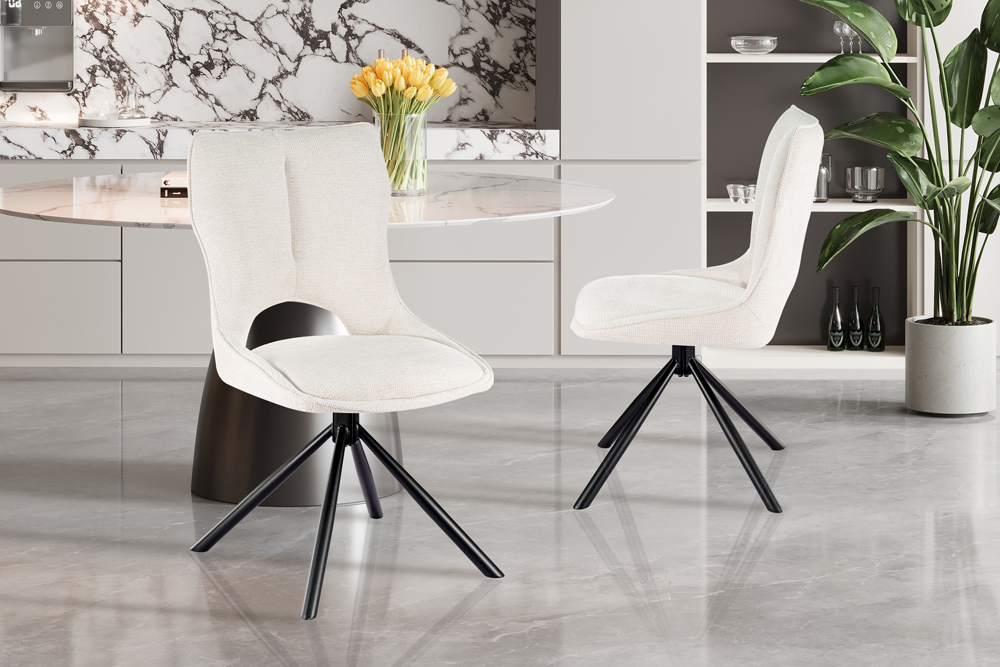 Chaise pivotante en tissu "Mori" - Image 2