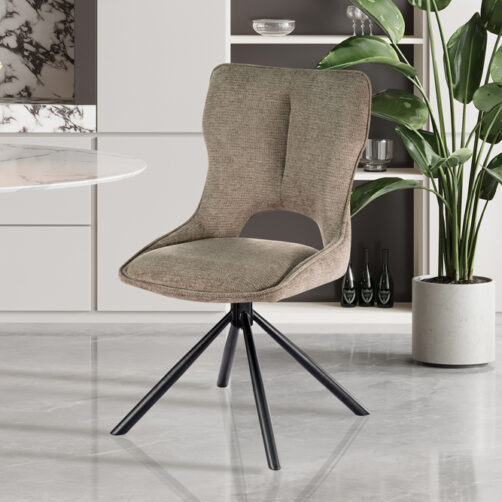 Chaise pivotante en tissu "Mori"