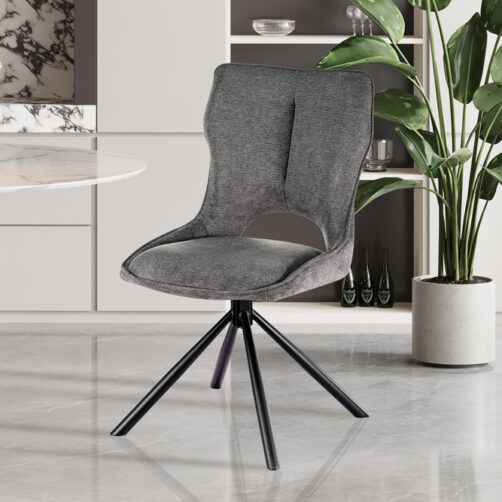Chaise pivotante en tissu "Mori"