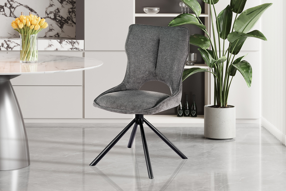 Chaise pivotante en tissu "Mori"