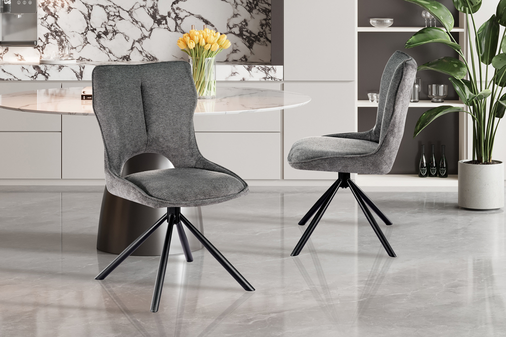 Chaise pivotante en tissu "Mori" - Image 2