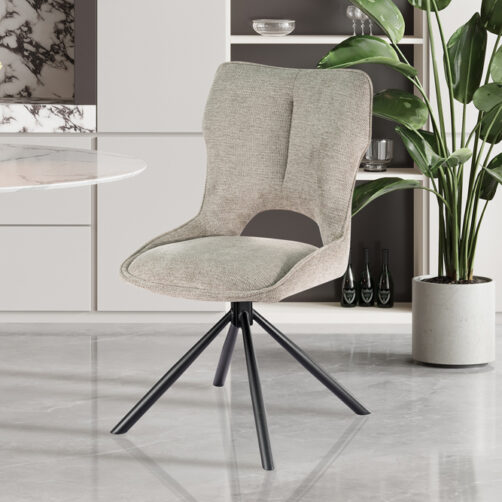Chaise pivotante en tissu "Mori"