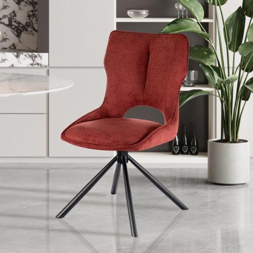 Chaise pivotante en tissu "Mori"