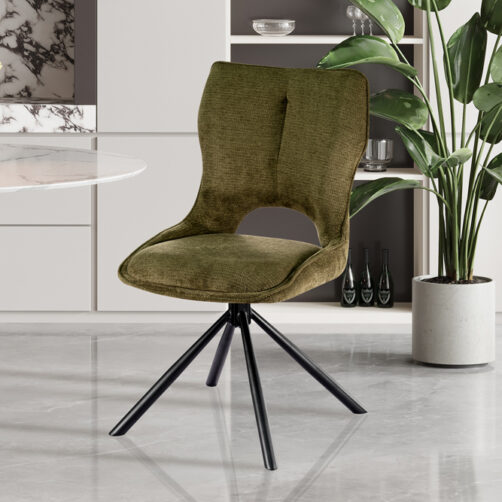 Chaise pivotante en tissu "Mori"