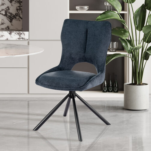 Chaise pivotante en tissu "Mori"