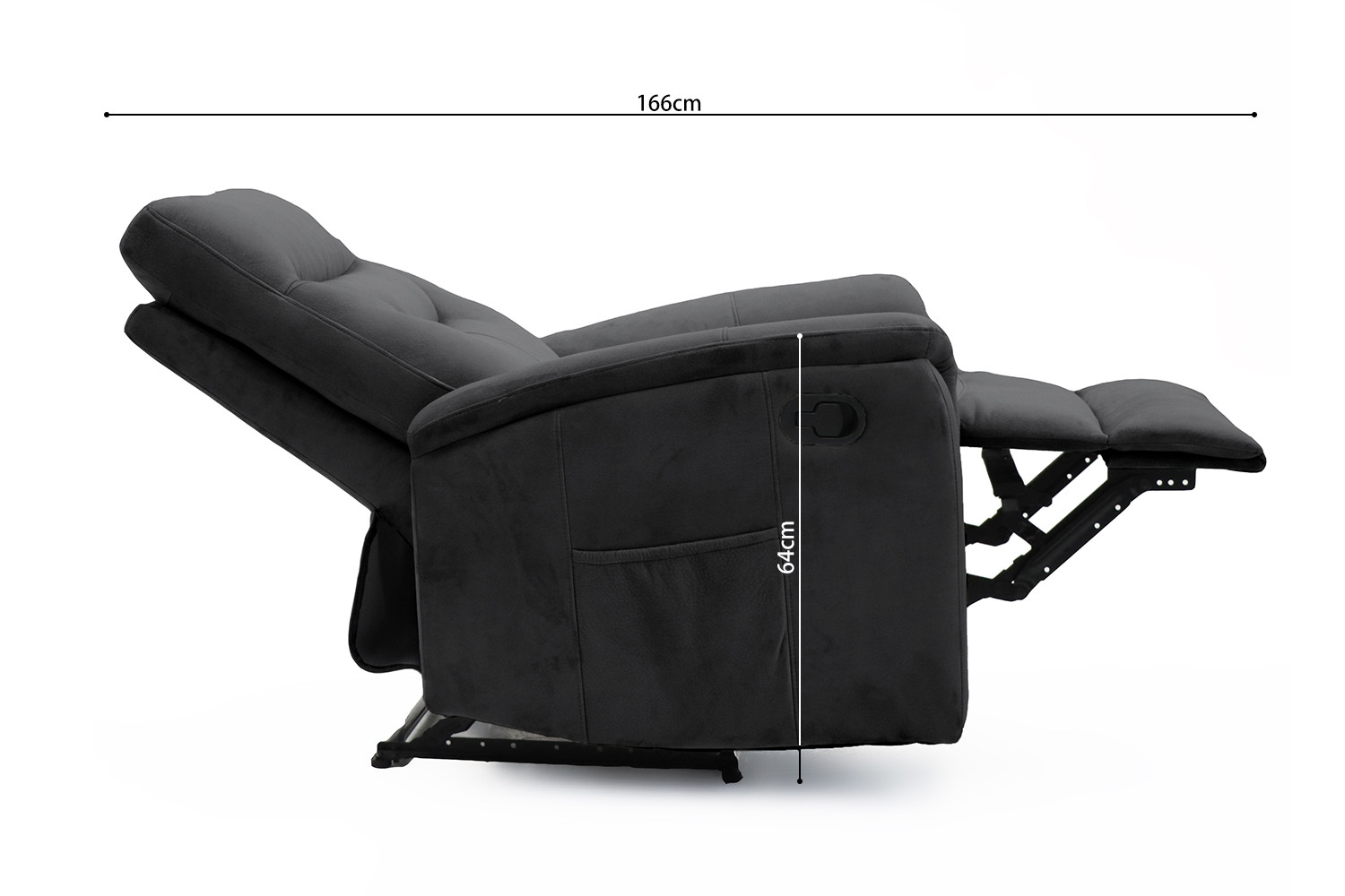 Relax 'Breda' réglable manuellement Tissu Noir - Image 13