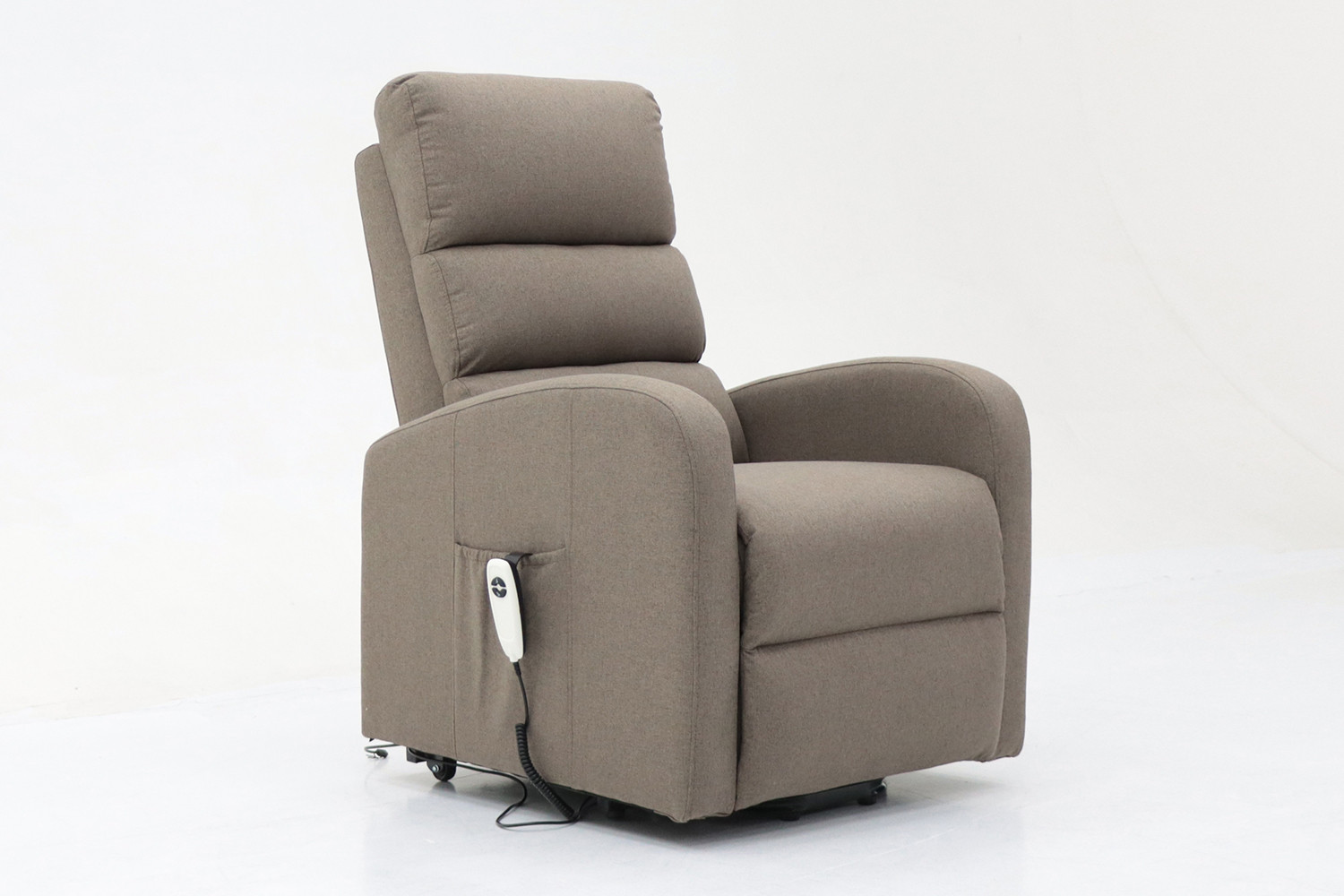 Fauteuil relax électrique avec fonction de levage 'Bruges' en tissu taupe - Image 3