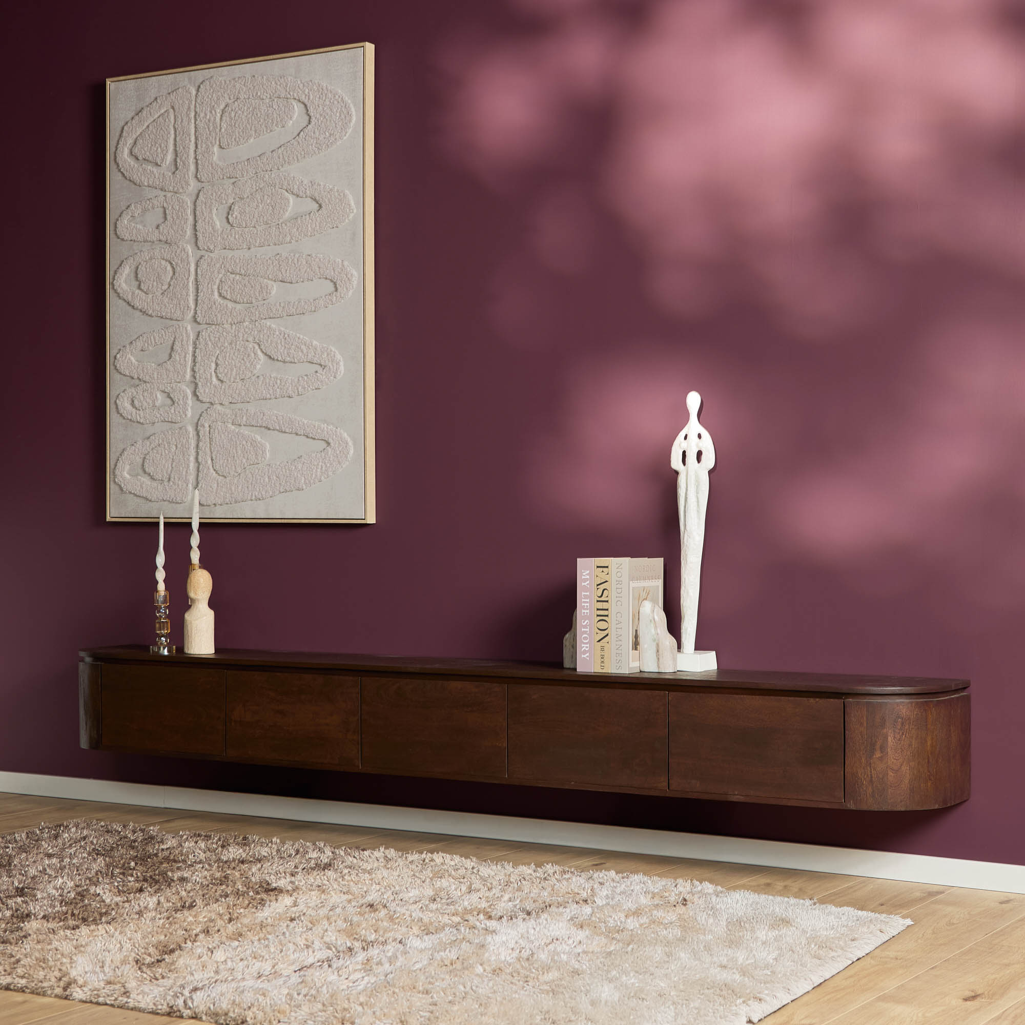 Meuble TV Excellent Brun | Bois de manguier | 280 cm - Image 12