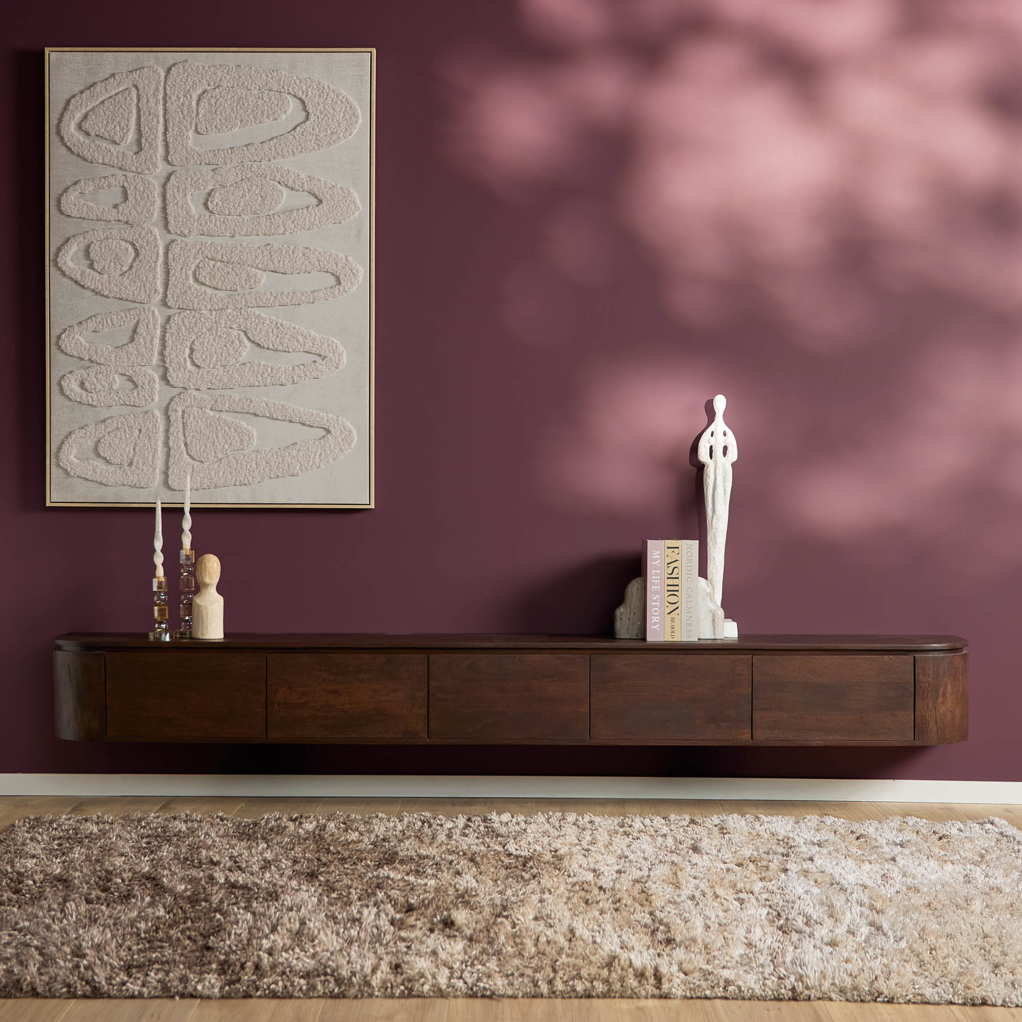 Meuble TV Excellent Brun | Bois de manguier | 280 cm - Image 13