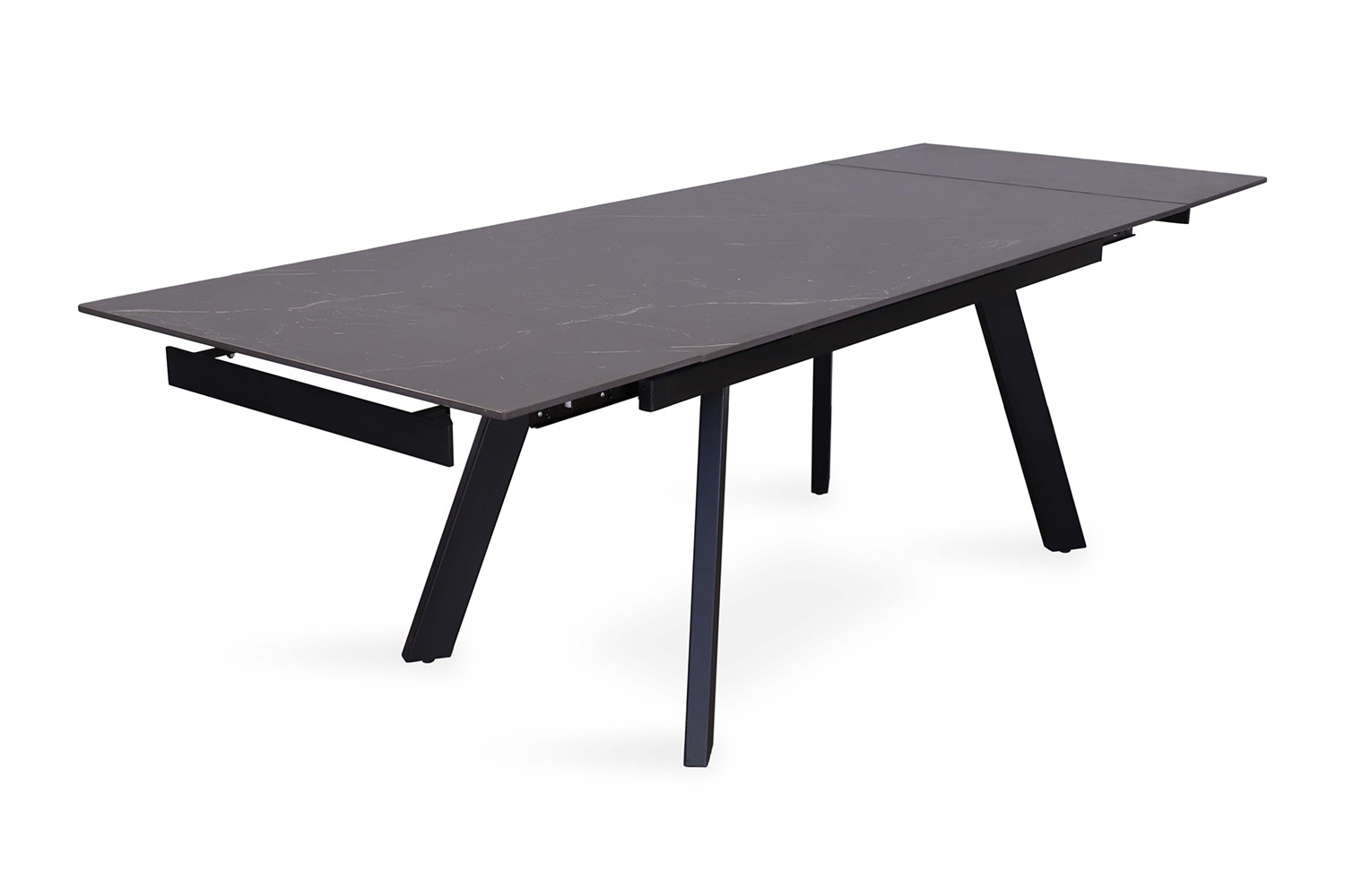 Table extensible 'Hera' 160-240 cm rectangulaire en pierre noire - Image 8