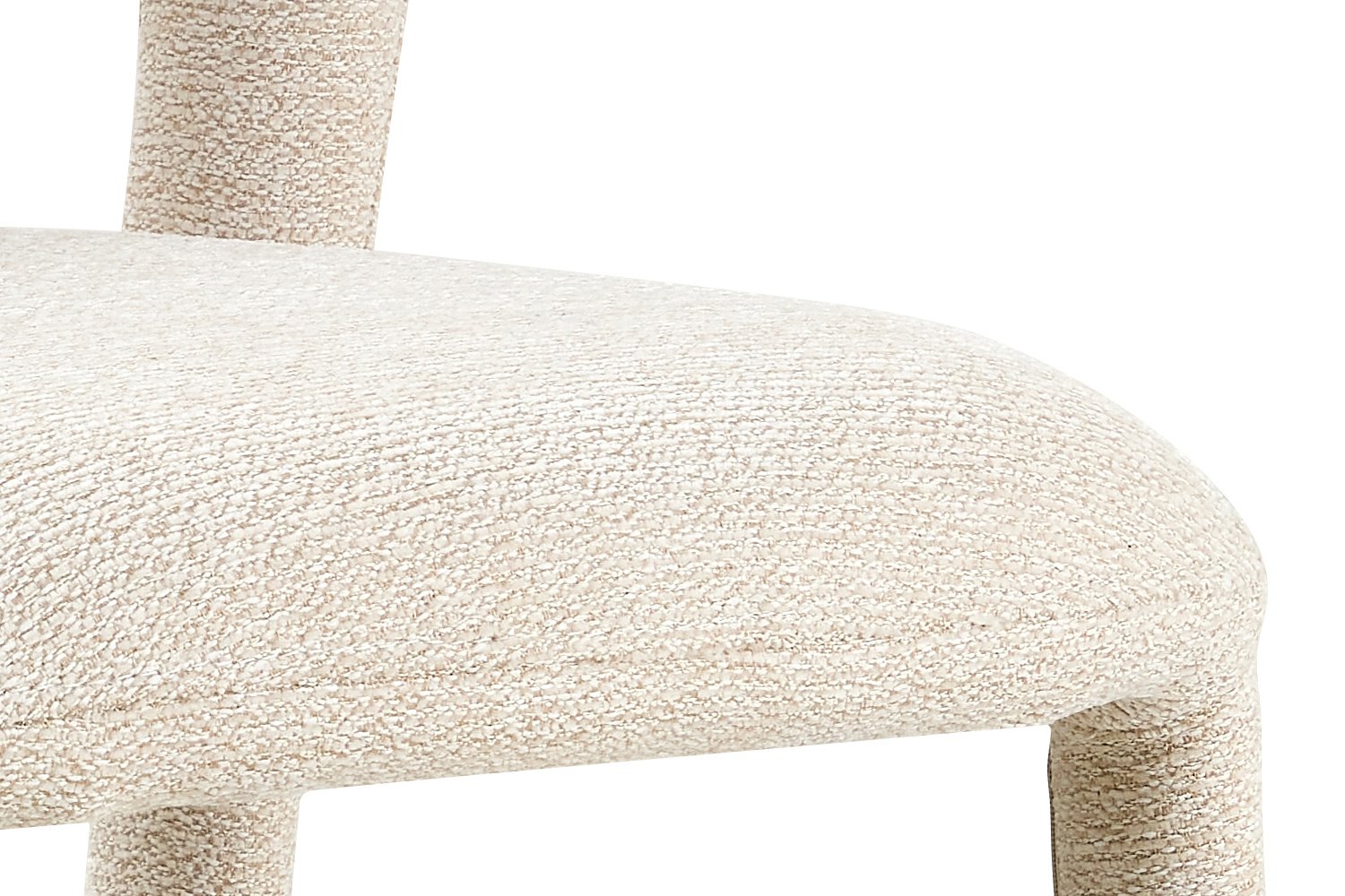 Chaise "Elvas" empilable en tissu beige - Image 11
