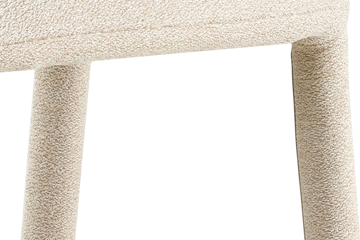 Chaise "Elvas" empilable en tissu beige - Image 12
