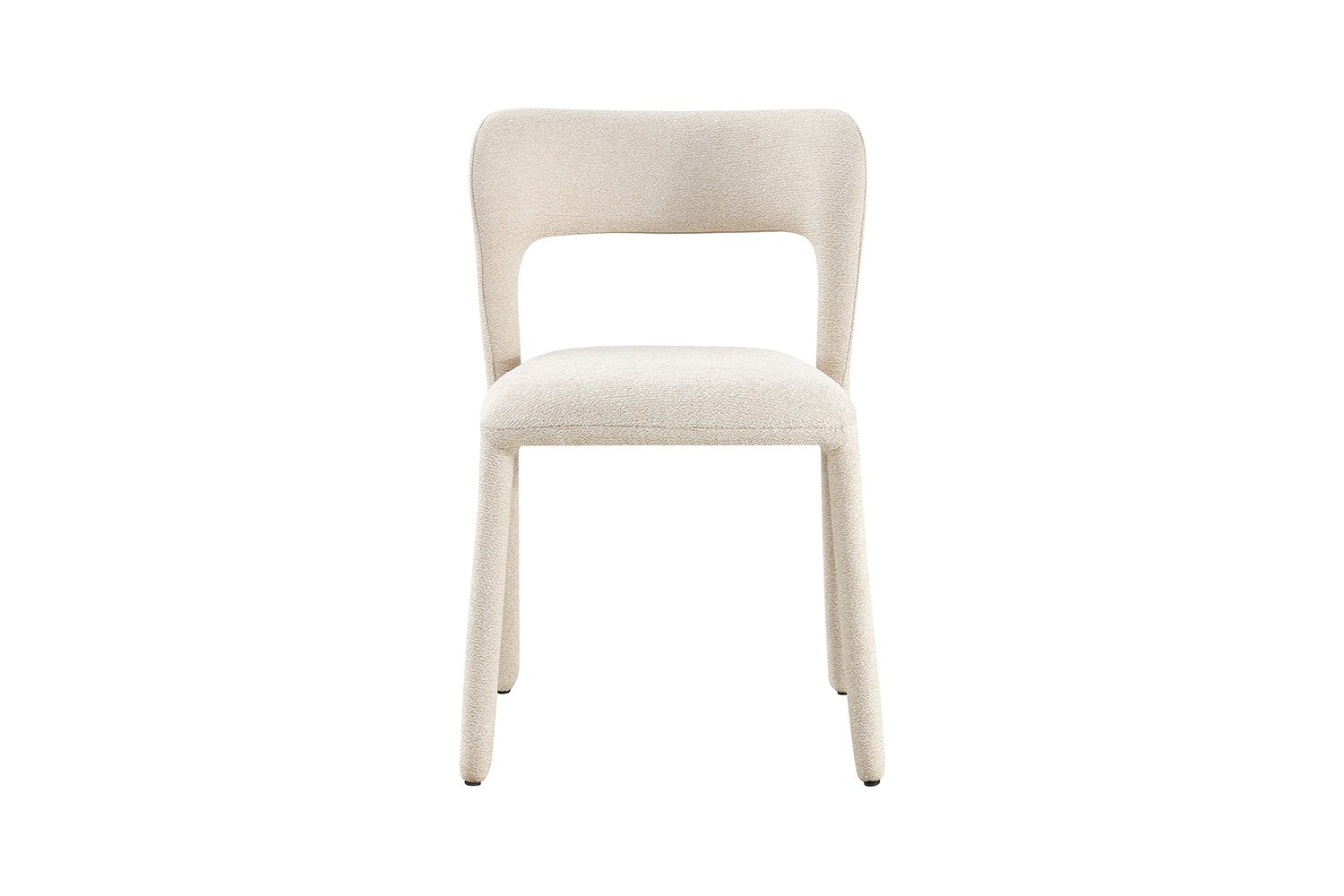 Chaise "Elvas" empilable en tissu beige - Image 4