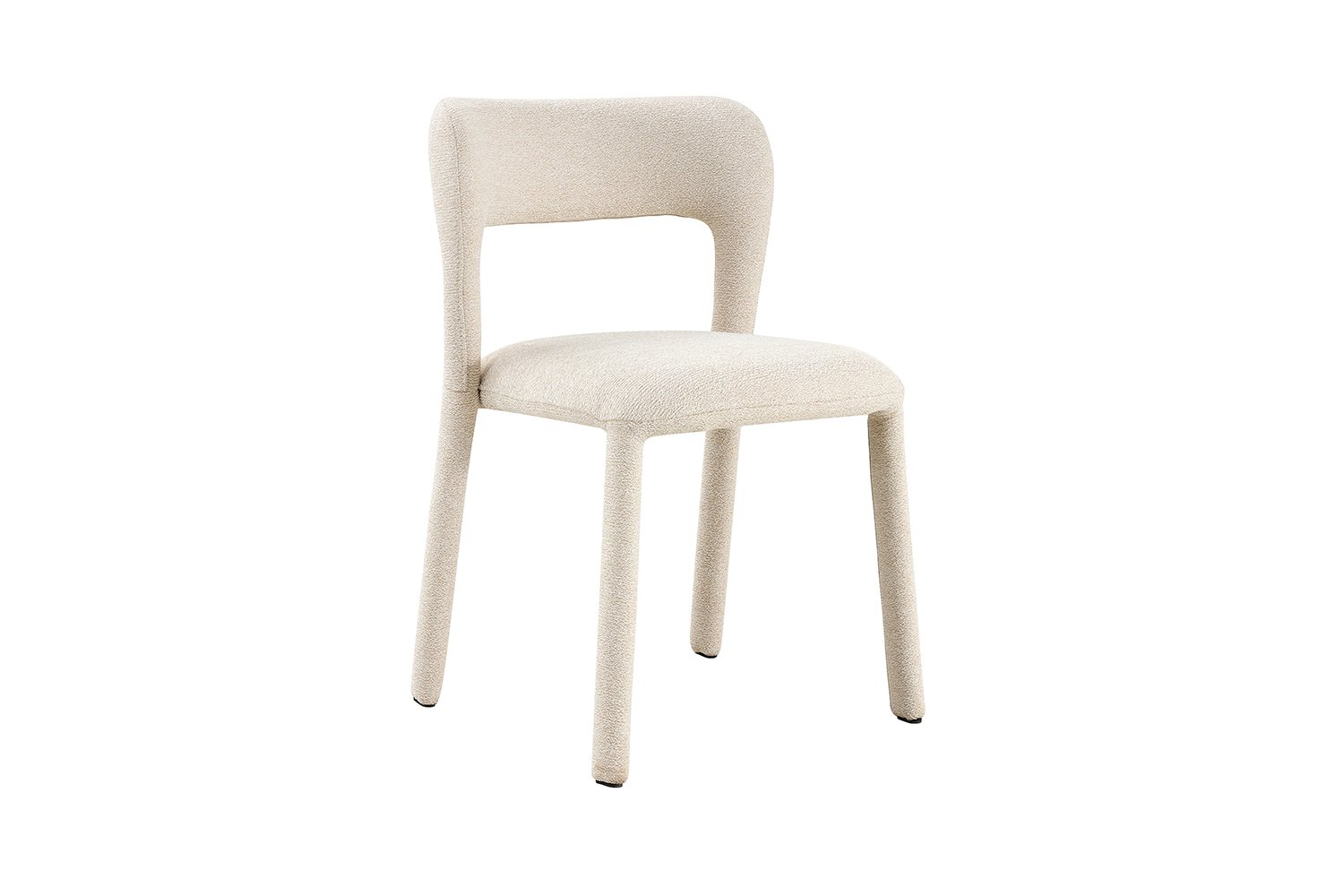 Chaise "Elvas" empilable en tissu beige - Image 5