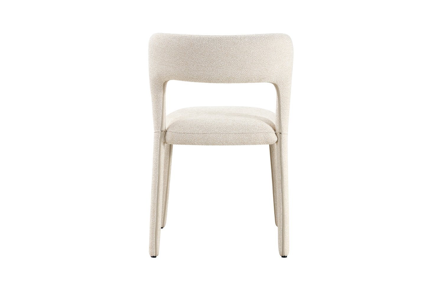 Chaise "Elvas" empilable en tissu beige - Image 8