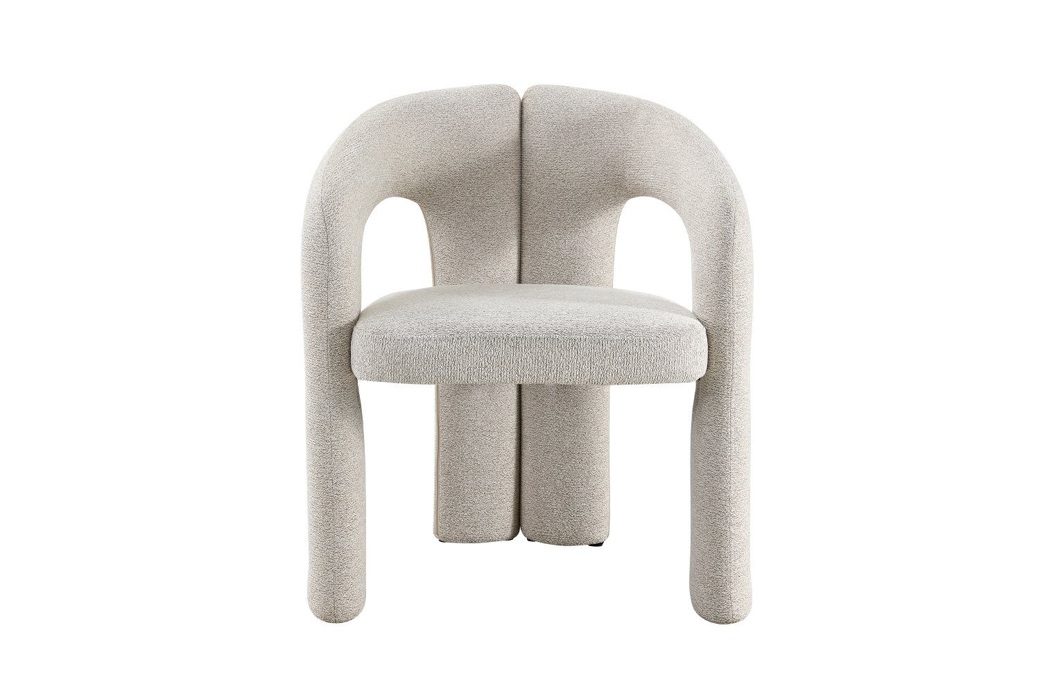 Chaise "Beja" en tissu beige - Image 4