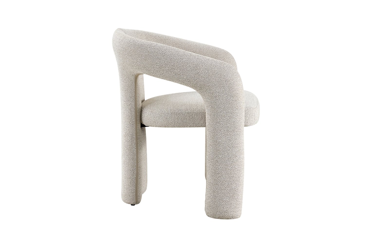 Chaise "Beja" en tissu beige - Image 6