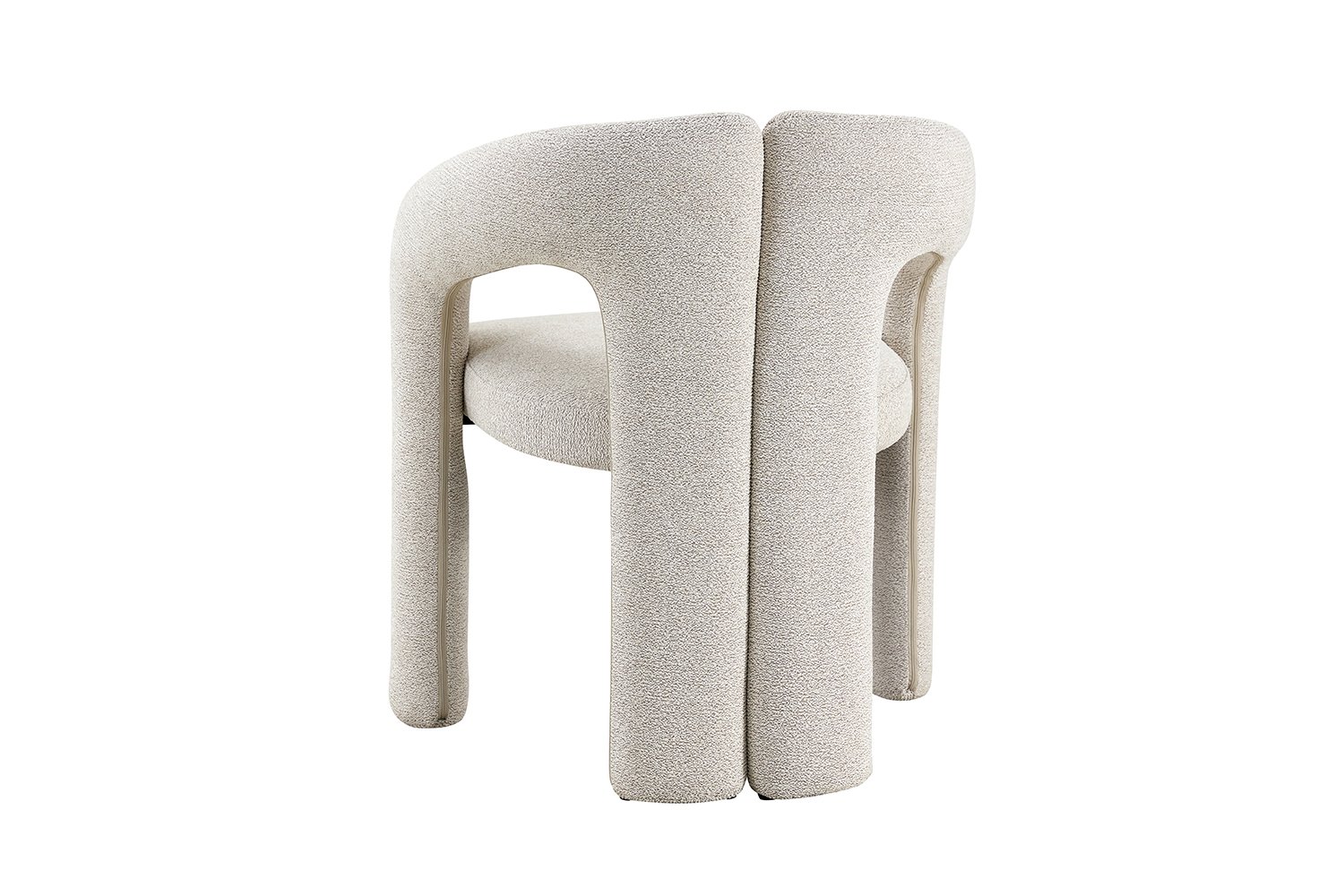 Chaise "Beja" en tissu beige - Image 7