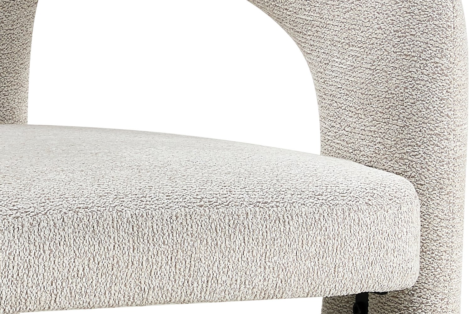 Chaise "Beja" en tissu beige - Image 9