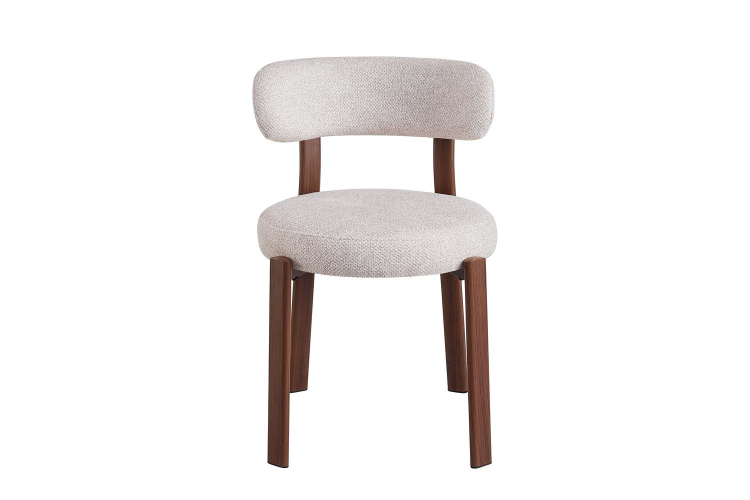 Chaise "Julia" en tissu - pieds effet noyer - Image 4