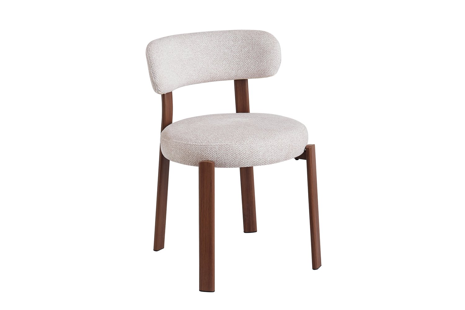 Chaise "Julia" en tissu - pieds effet noyer - Image 5