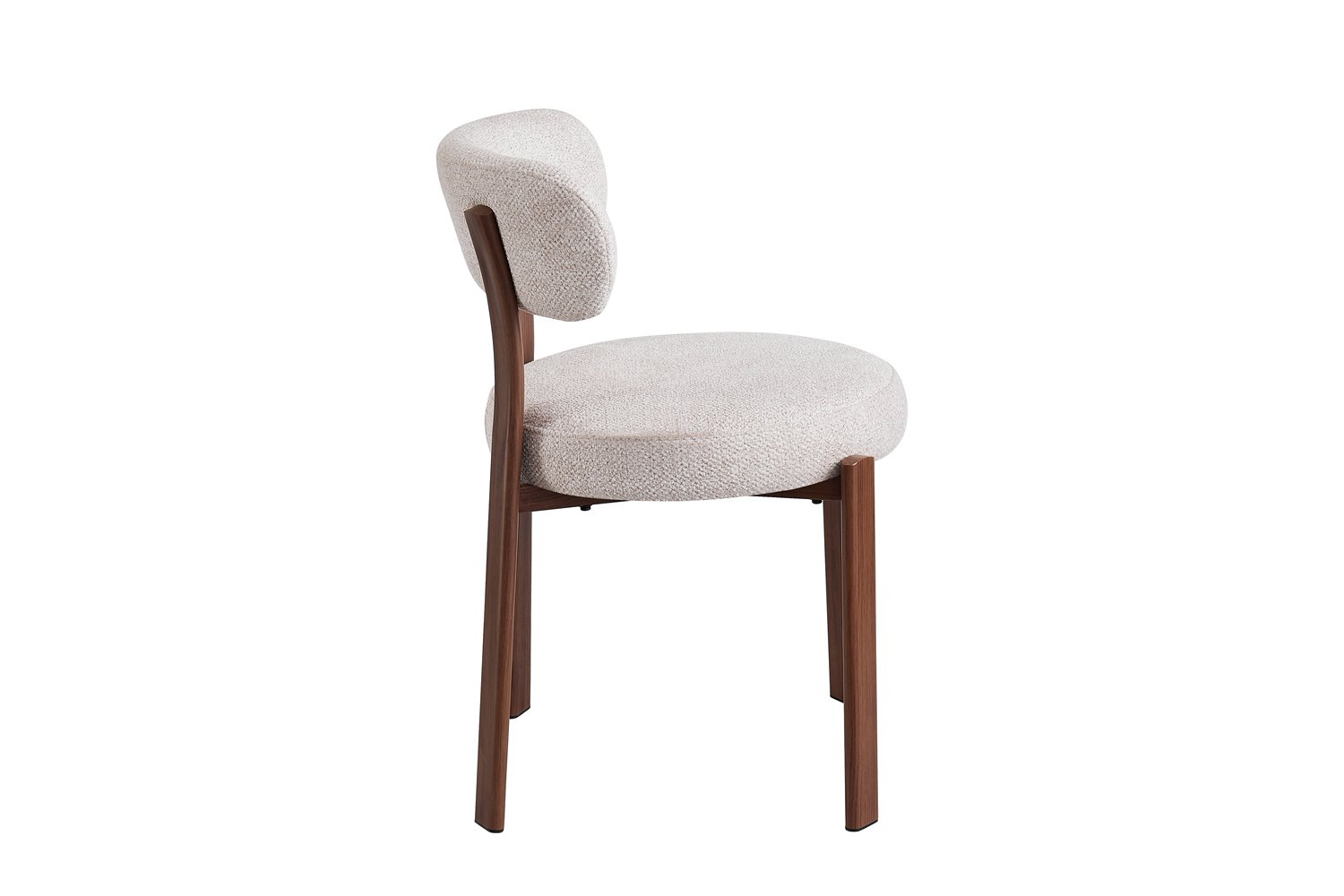 Chaise "Julia" en tissu - pieds effet noyer - Image 6