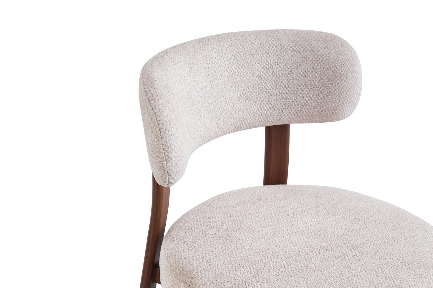 Chaise "Julia" en tissu - pieds effet noyer - Image 8
