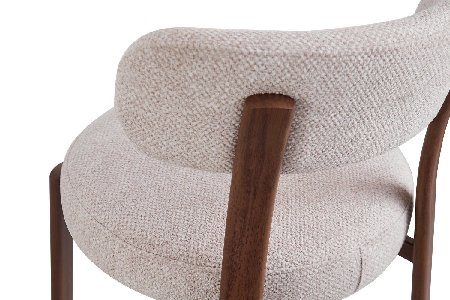 Chaise "Julia" en tissu - pieds effet noyer - Image 9