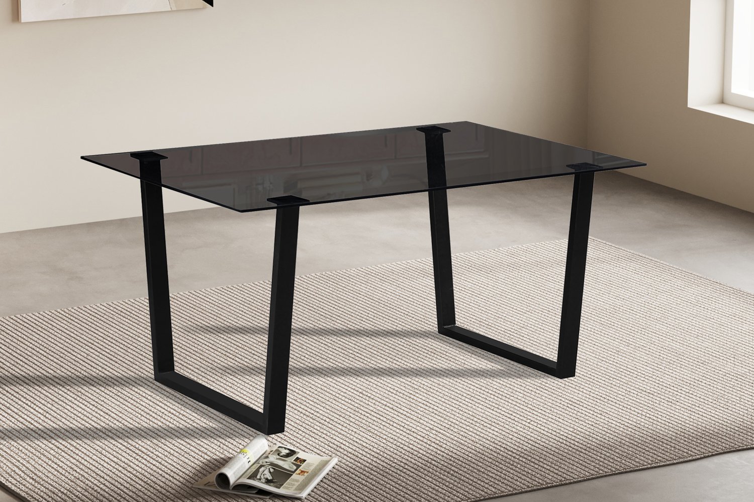 Table 'Boaz' 150 cm Rectangulaire Verre - Image 2