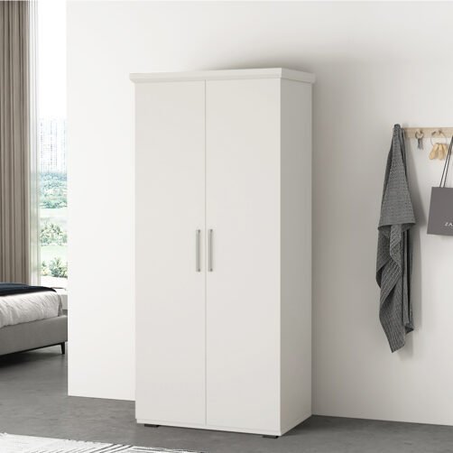 Armoire 'Mike' 2 portes Blanc