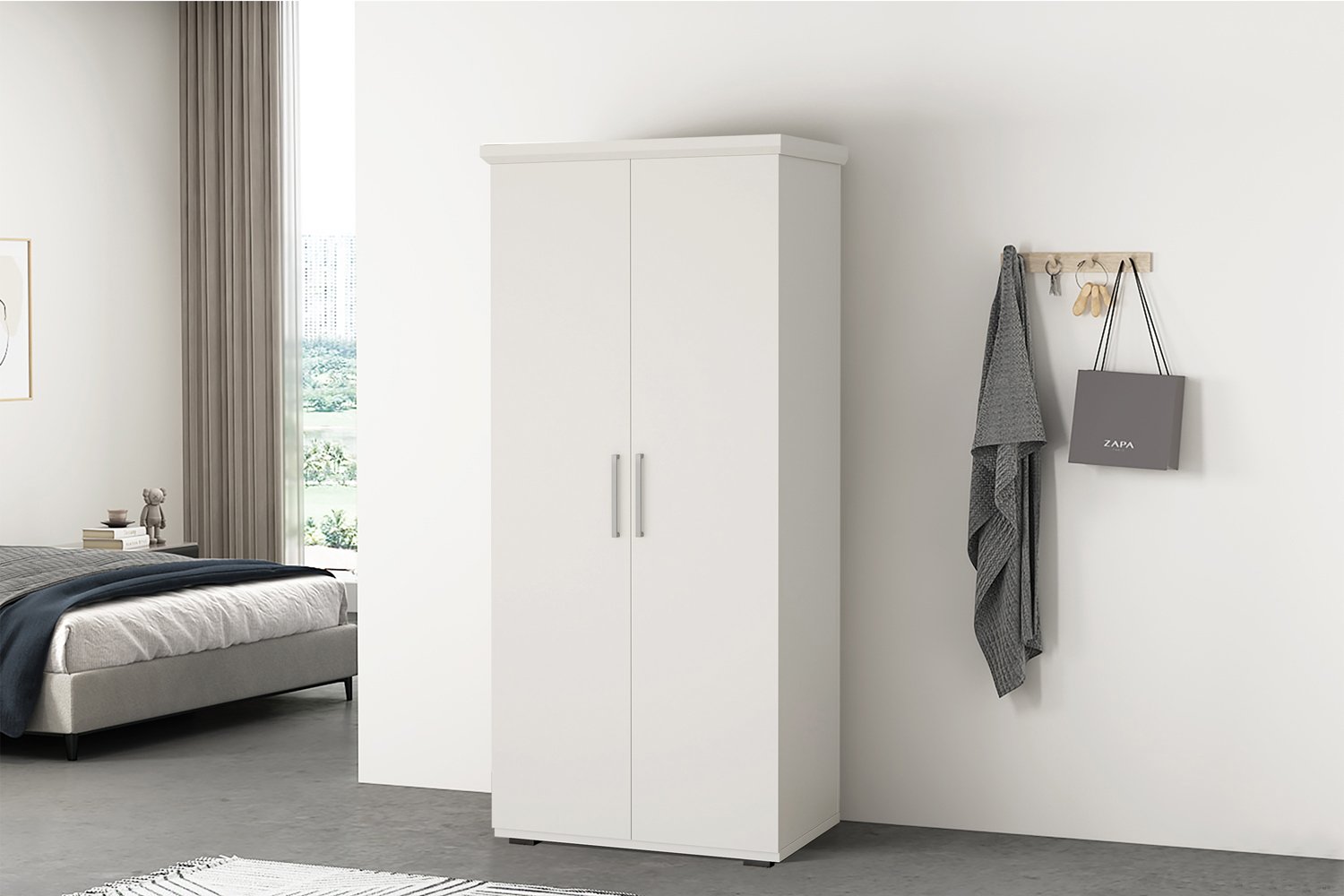 Armoire 'Mike' 2 portes Blanc